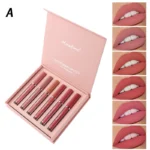 Matte Lip Gloss Set 6 Color Lipstick Smooth And Lasting Display Lip Gloss Waterproof Moisturizing Lipstick Holiday Gift Box Set - Image 8