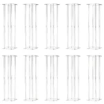 10 Pcs Acrylic Vase Column Stand 31.5 Inch Tall Centerpiece Wedding Decoration Vase Elegant Acrylic Flower Stand Tabletop Displa
