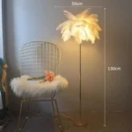 Modern Nordic Ostrich Feather Floor Lamp, Living Room, Dining Bedroom, Study Desk Interior Decoration LED Lighting - Image 16