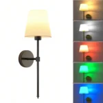 Wireless battery powered wall lamp rechargeable wall lamp dimmable detachable bulb remote control 10 color wireless wall lamp - Image 8