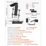 SucceBuy Motorized TV Wall Mount for 32 to 55/65/70 Inch Adjustable TV Mount Bracket w/ Max VESA 24 x 16/24 in Up to 88-132 lbs - Image 9