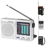 Portable Mini Radio Full Band FM/AM/SW Battery Operated Radio Player with Telescopic Antenna Emergency Radio Built-in Speaker - Image 6
