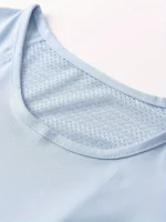 Sports T-shirt women summer breathable sexy beauty back fitness