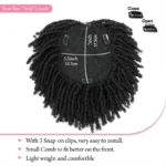 Short Crochet Wigs Synthetic Clips in Hair Toupee Extensions Afro Synthetic Braided Half Wig Dreadlock Hairpieces For Men Women