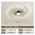 Creative Fan Shaped LED Ceiling Lamp Modern Living Room Light Home Decor Dining Bedroom Kids Room Interior Ceiling Pendant Lamp - Image 16