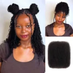 QVR Afro Kinky Bulk Hair No Attachment 50g Afro Curly Bulk 100% Human Hair Unprocessed Virgin Remy Braiding Hair for Dreadlocks - Image 5