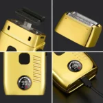 Electric shaver with Double Foil and digital display, Handheld Electric Razor for Travel, Portable Cordless Close Face Shaver - Image 6