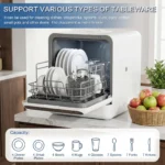 Mini Dishwasher with 6L Built-in Water Tank Portable Dishwasher No Hookup Needed High-Temp& Air-Dry Function for Apartments - Image 4