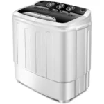 Portable Compact 13 Lbs Mini Twin Tub Washing Machine Washer Spin Dryer BlackWhite