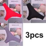 3PCS Seamless Panties Women Ice Silk Underwear Low Waist V-Waist Briefs Cotton Crotch Breathable Quick-Drying Sports Underwear - Image 10
