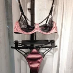 Women's Underwear Set Sexy Lace Classic Lingerie G-String Top Female Underwear Transparent Intimates Bra Sets Panties Underwear - Image 2