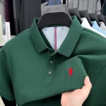 100% pure cotton short sleeved men’s polo shirt summer fashion high-end brand pony embroidery golf top casual business T-shirt