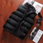 Mens Vest Jacket Warm Sleeveless Jackets Winter Waterproof Zipper - Image 2