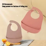 1/2pcs Food Grade Silicone Baby Eating Bibs Easy to Clean Baby Bibs Drool Towels Waterproof Children Silicone Drool Bibs - Image 5