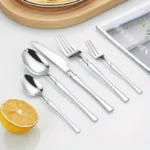 4/6/16/24pcs  Silver stainless steel cutlery Steak knife and fork dessert spoon spoon and teaspoon Home restaurant cutlery set