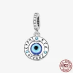 925 Sterling Silver Hamsa Hand Cross Dangle Charms Fit Original Bracelet Beads Faith Jewel plata de leyry DIY Easter Gift