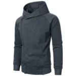 Autumn winter men's solid color hooded - Image 2