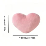 Pink Heart Pillow 30x40cm Decorative Cushion for Living Room Bedroom Sofa Chair Cozy Accent and Reading Nook Comfort