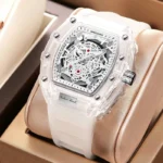 UTHAI BK134 Fashionable Men watch barrel shaped transparent waterproof quartz watch sports clock gift watches for man - Image 2