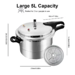 Pressure Cooker with Steaming Plate Small Pressure Cooker Household Stovetop Pressure Canner for Gas Stove Induction Cooker - Image 6
