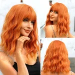 Bob Black Synthetic Wigs Straight Cosplay Short Daily Natural Looking Hair Wig with Bangs Heat Resistant Fiber for Women Afro - Image 16