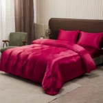 Black Luxury Ice Silk Bedding Set Satin Silky Duvet Cover Set With Pillowcase High-end Home Textiles Solid Color Bed Cover Sets - Image 8