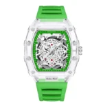 UTHAI BK134 Fashionable Men watch barrel shaped transparent waterproof quartz watch sports clock gift watches for man - Image 9