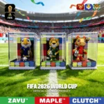 FIFA Official Licensed 2026 World Cup Mascot 3-Piece Collectible Set, Fan Memorabilia - Maple & Zayu & Clutch /9cm/3.54inch 9DZB - Image 5