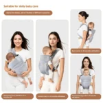 Baby Carrier Crossbody Wrap Newborn Safety Carrier Pattern Portable Front Hug Type Back Toddler Hip-seat Artifact Waist Stool - Image 3