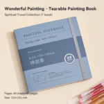 40sheets Mini Drawing Notebook Tearable Sketchbook Handbook 250G Thickened Paper Multiple Size Watercolor Graffiti Painting Book - Image 10