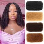 QVR Afro Kinky Bulk Hair No Attachment 50g Afro Curly Bulk 100% Human Hair Unprocessed Virgin Remy Braiding Hair for Dreadlocks - Image 6
