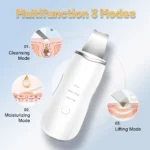 Ultrasonic Skin Scrubber Ance Pore Cleaner Peeling Blackhead Remover Deep Face Cleaning Ultrasonic Ion Facial Shovel Cleanser - Image 2