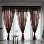 100x200cm 1PC Solid Color Sheer Curtain For Living Room Window String Curtains Bedroom Drape Panel Tulle Treatments