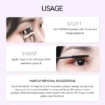 Toothpaste Tube Mascara Waterproof - 12H Long Thick Curled Lengthens Natural Look Smudge-proof Long-lasting Black Lashes - Image 6