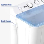 Portable Washing Machine Compact Twin Tub Laundry Washing Machine 17.6lbs Capacity Mini Washer Dryer for Apartment RV Travellin - Image 5