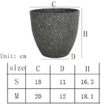 Frosted Imitation Stone Bonsai Flowerpot Balcony Plant Pot Home Decor Supplies Large-capacity Plant Growth And Cultivation Pot