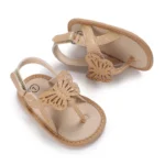 Spring and summer baby shoes cute indoor baby slippers baby toddler learning to walk girl sandals first step walker 0-18M - Image 4
