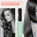 2 in 1 USB Charging Straightener Curling Comb Anti-scald 2000mAh Portable Travel Gift For Women Pink Mint Green | 24h Shipping - Image 5