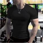 t-Shirt Casual Soild White t Shirts Men Short Sleeve - Image 9