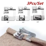 Sewing Hemming Set 1/3Pcs Wide Hem Foot 1Pc Or 3Pcs Narrow Rolled Hem Presser Feet For Brother Singer Low Shank Sewing Machines