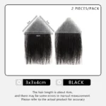 Forehead Patch 100% Human Hair Hairpiece Sideburns Toupee Invisible Seamless Ultra Thin Skin PU Men's Hairline Sideburn Patch - Image 18