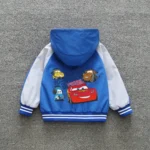 Cars Lightning McQueen Baby Clothes 2026 Spring Toddler Girl Boy Hooded Jacket Cartoon Color Blocking Zipper Coat Kids Outerwear - Image 5