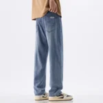 Lyocell Thin Men's Vintage Jeans Casual Loose Denim Pants - Image 3