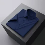 Men's Business Casual Solid Color Short Sleeve Shirt Summer Fashion No Ironing Comfortable Versatile Top for Men - Image 7