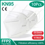 10-200Pcs FFP2 Masks kn95 Mascarillas KN95 Face Mask Filter 5Layers mascarillas quirurgicas homologadas Reusable Black FFP2 Mask