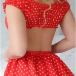 Women’s Erotic  Short Skirt with Garter Straps Sexy Lingerie Women Sexy Polka Dot Off Shoulder Puffy Skirt Polka  Exotic Set