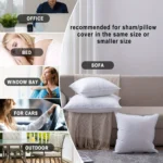 2pcs Pillow Cushions, Soft Durable Sofa Cushion, Fluffy Pillow Inserts, For Living Room Sofa Sofa Bed Home Decor - Image 5