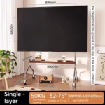 Stainless Steel Rolling Floor Mobile TV Stand for 32-75 Inch LCD LED Screen TVs TV Cart Holds up to 110Lbs Max VESA 600x400mm - Image 10