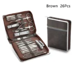 11-26 Pcs Manicure Set Stainless Steel Nail Clippers Cuticle Nipper Pedicure Care Tool Dead Skin Scissor Cleaning Grooming Kit - Image 8