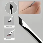 2pcs ultra-thin diagonal eyeliner brush set – fine diagonal eyeliner eyebrow brush, sickle ultra-thin diagonal flat angle,